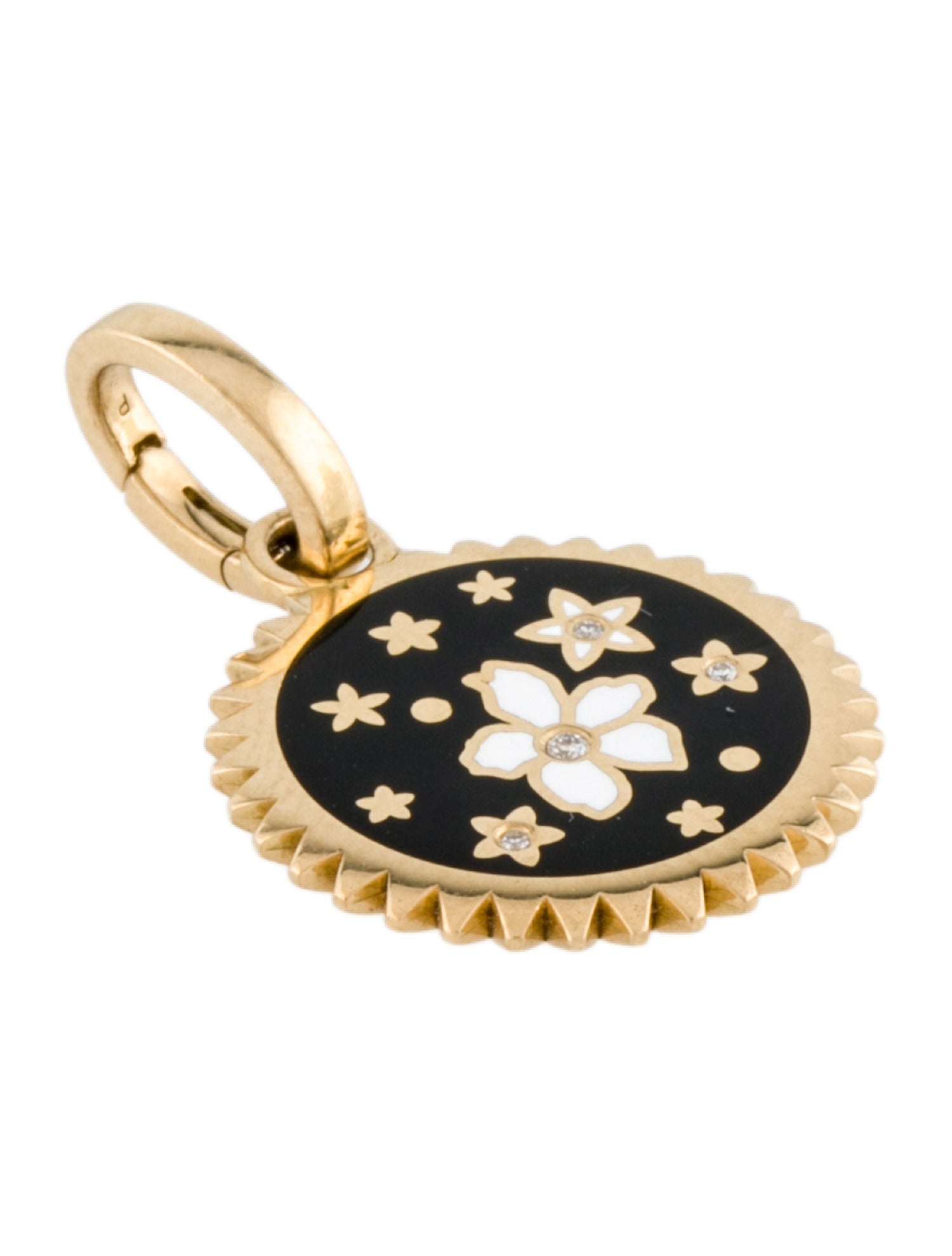 FoundRae 18K Resilience Ceramic & Diamond Baby Medallion