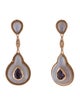 Fernando Jorge 18K Iolite & Chalcedony Fluid Drop Earrings