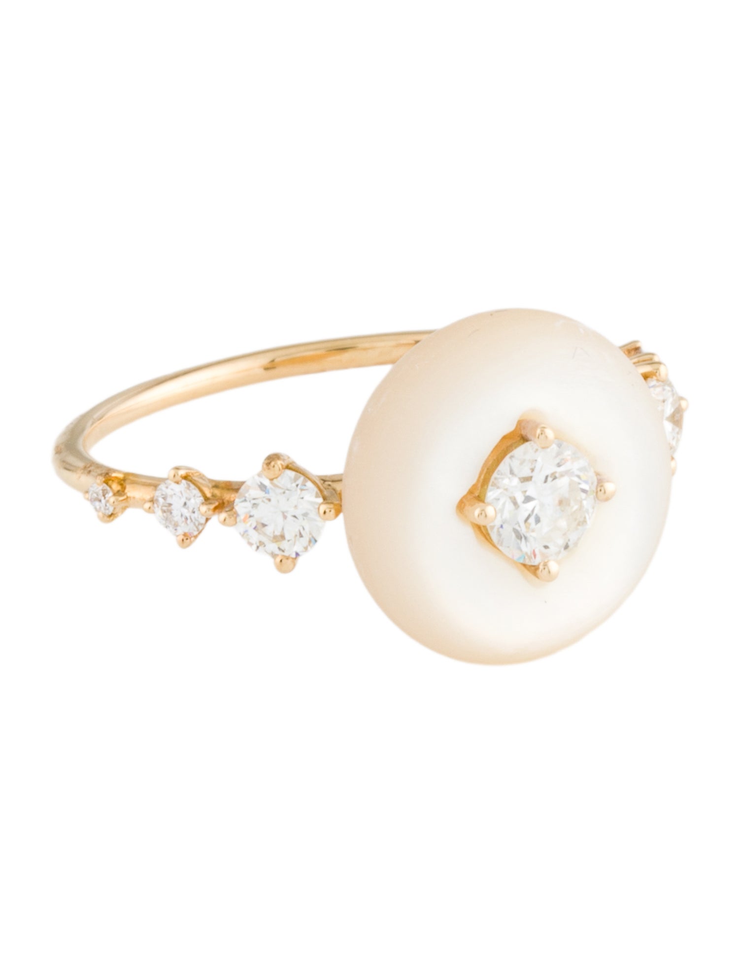 Fernando Jorge 18K Mother of Pearl & Diamond Orbit Ring