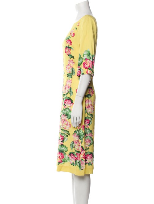 Fontana Milano 1915 Floral Print Midi Length Dress