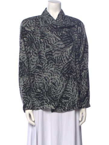 Fontana Milano 1915 Tops Wool Printed Button-Up Top M