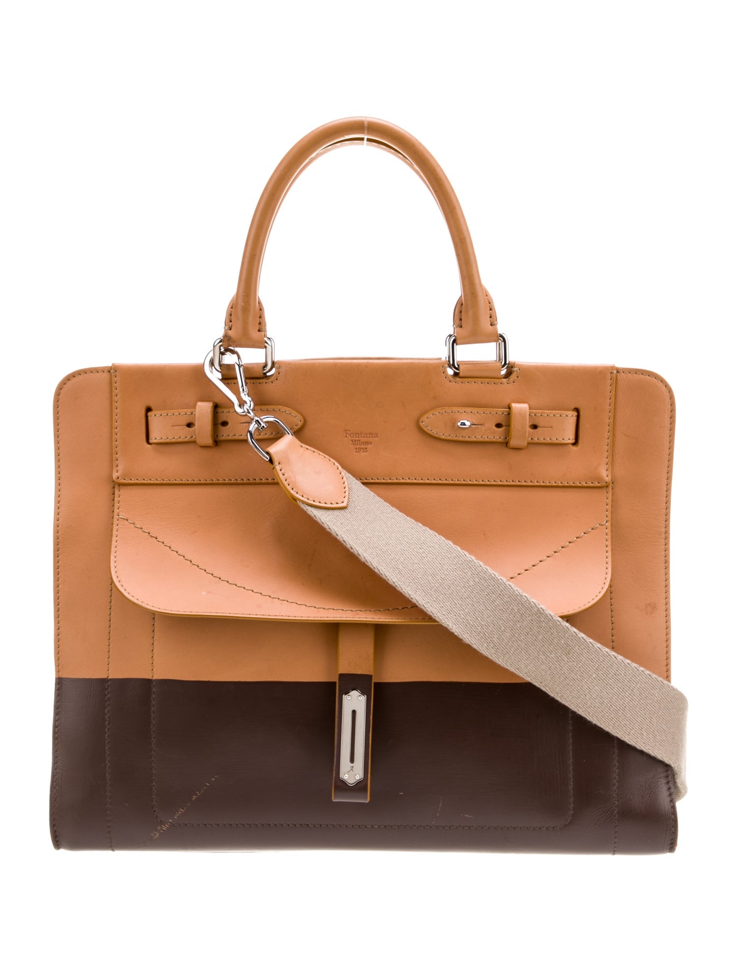 Fontana Milano 1915 Leather Top Handle Bag