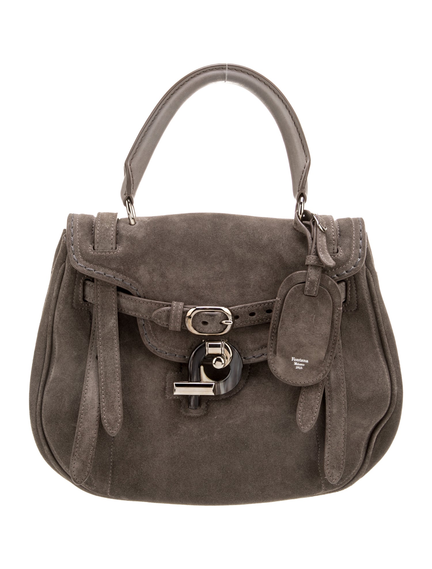 Fontana Milano 1915 Suede Top Handle Bag