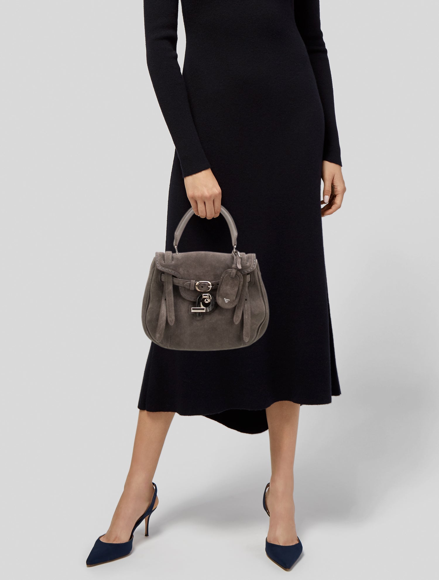 Fontana Milano 1915 Suede Top Handle Bag