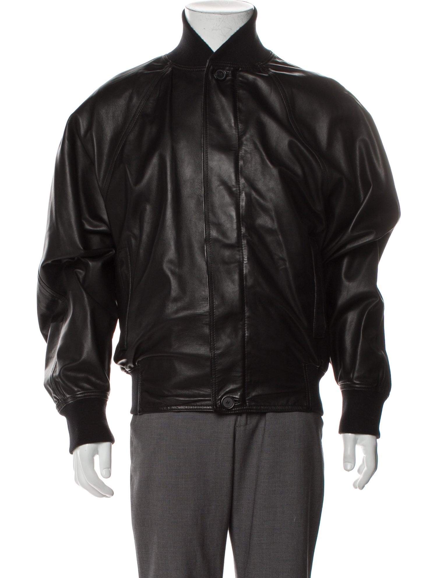 Fear Of God Seventh Collection Leather Lambskin Bomber Jacket