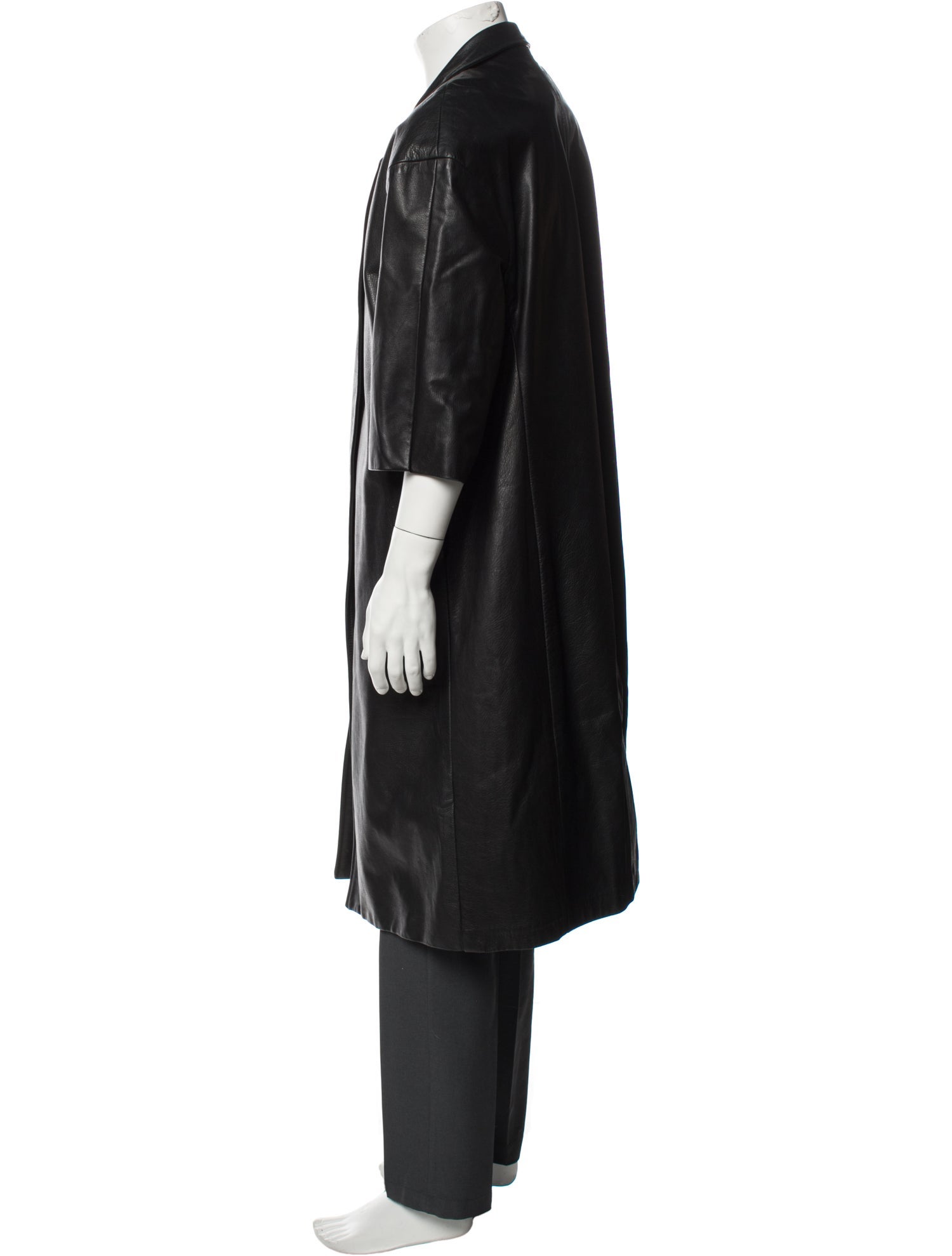 Fear Of God Fifth Collection Leather Calf Leather Overcoat