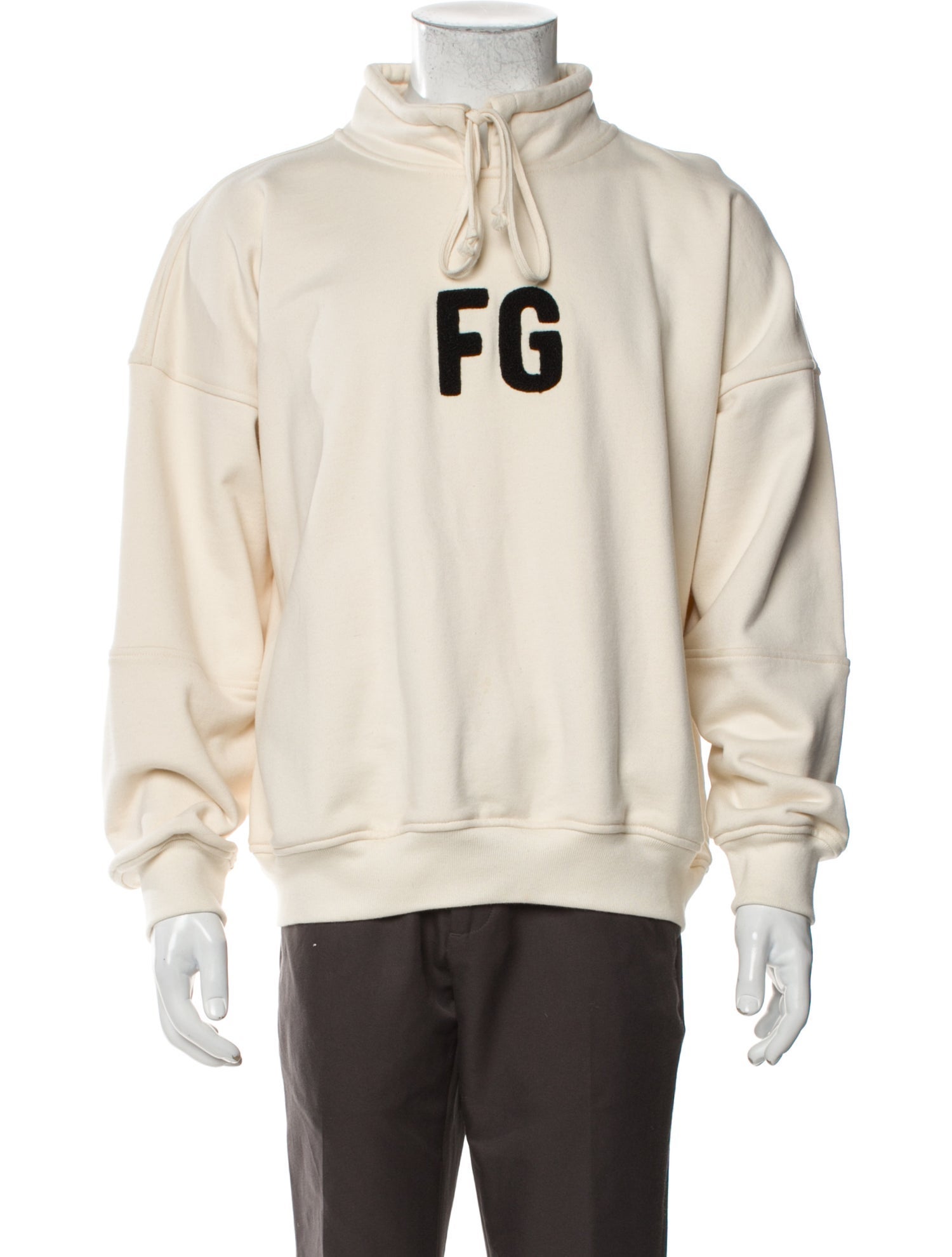 Fear Of God Graphic Print Mock Neck Sweatshirt