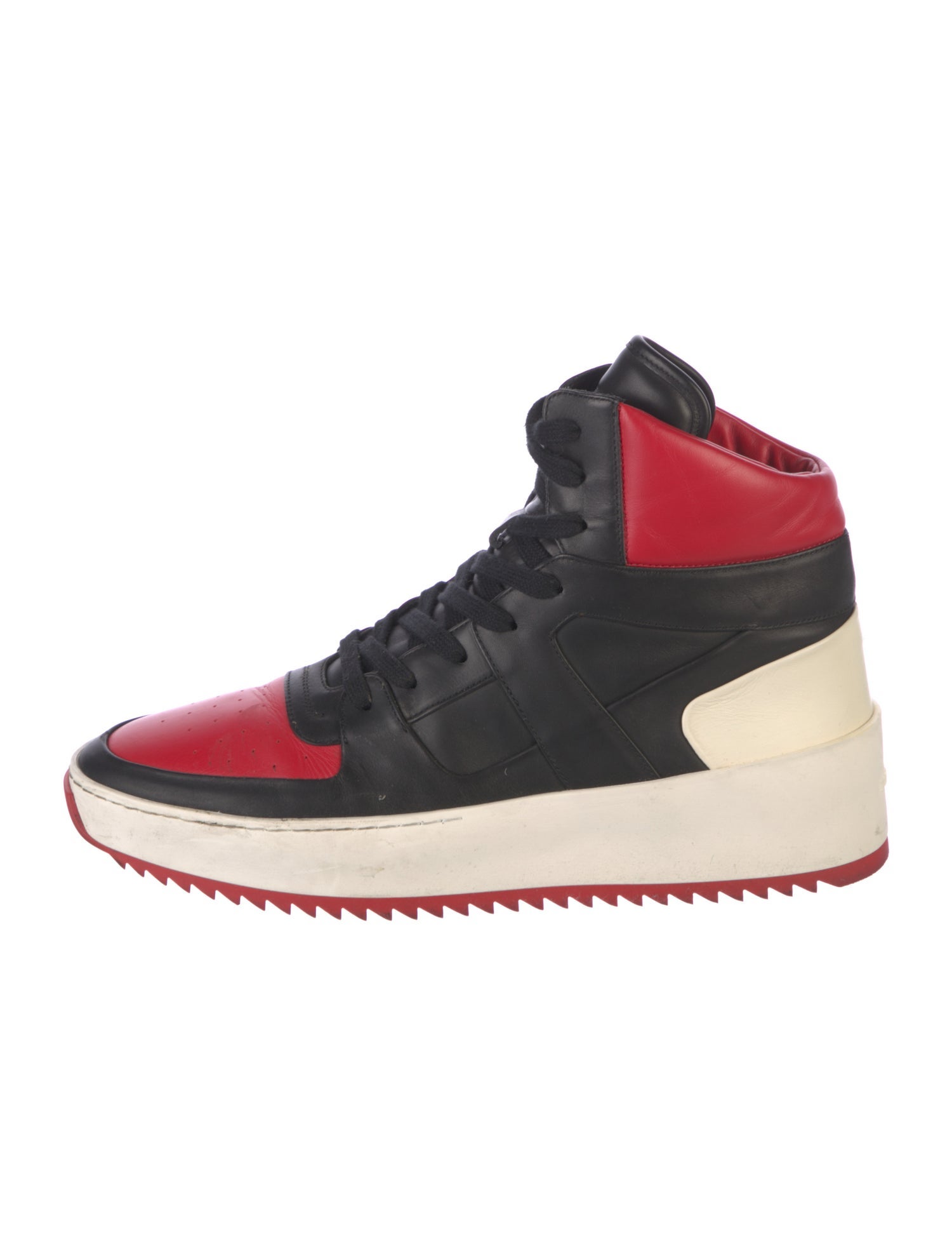 Fear Of God Leather Colorblock Pattern Sneakers