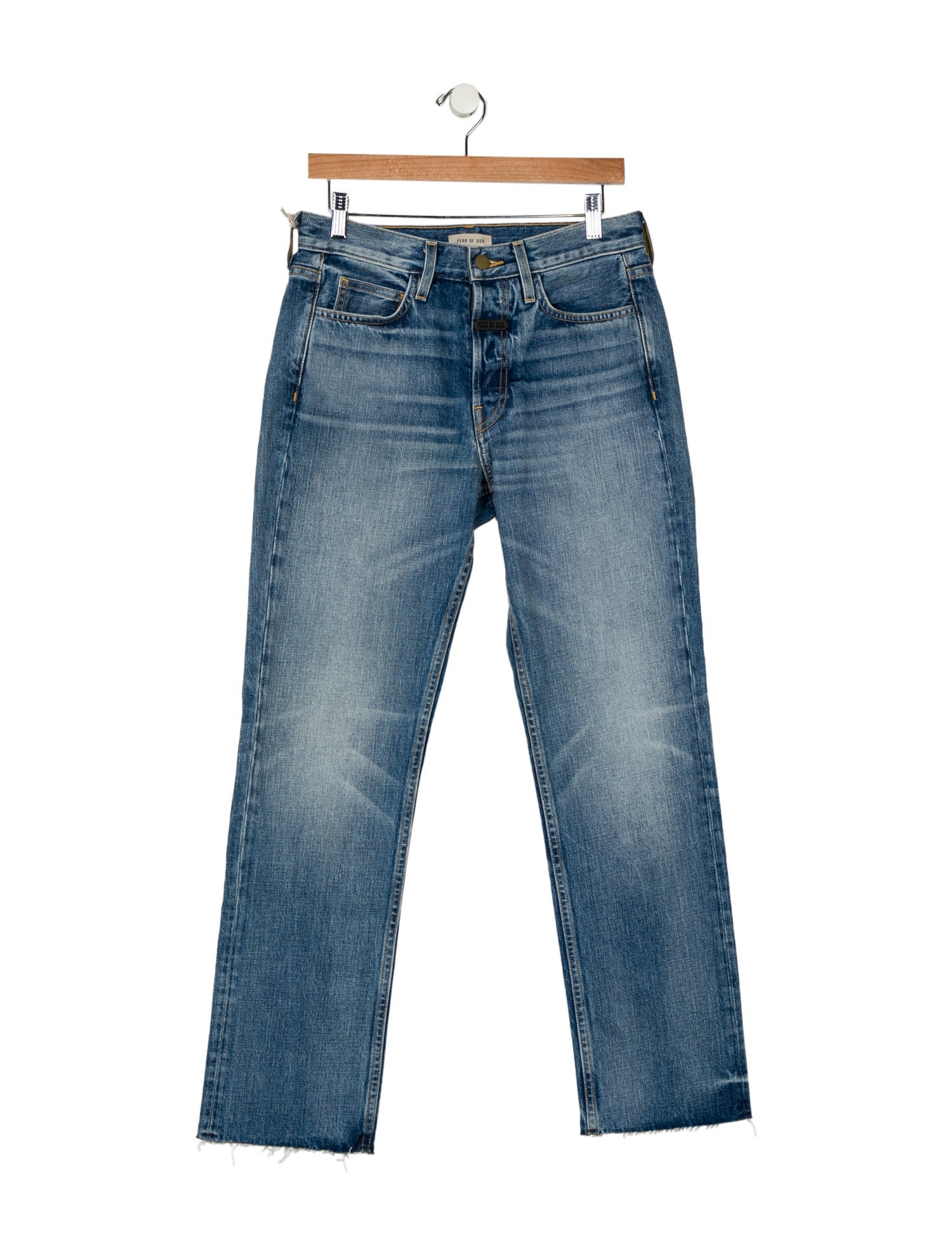 Fear Of God High-Rise Straight Leg Jeans w/ Tags