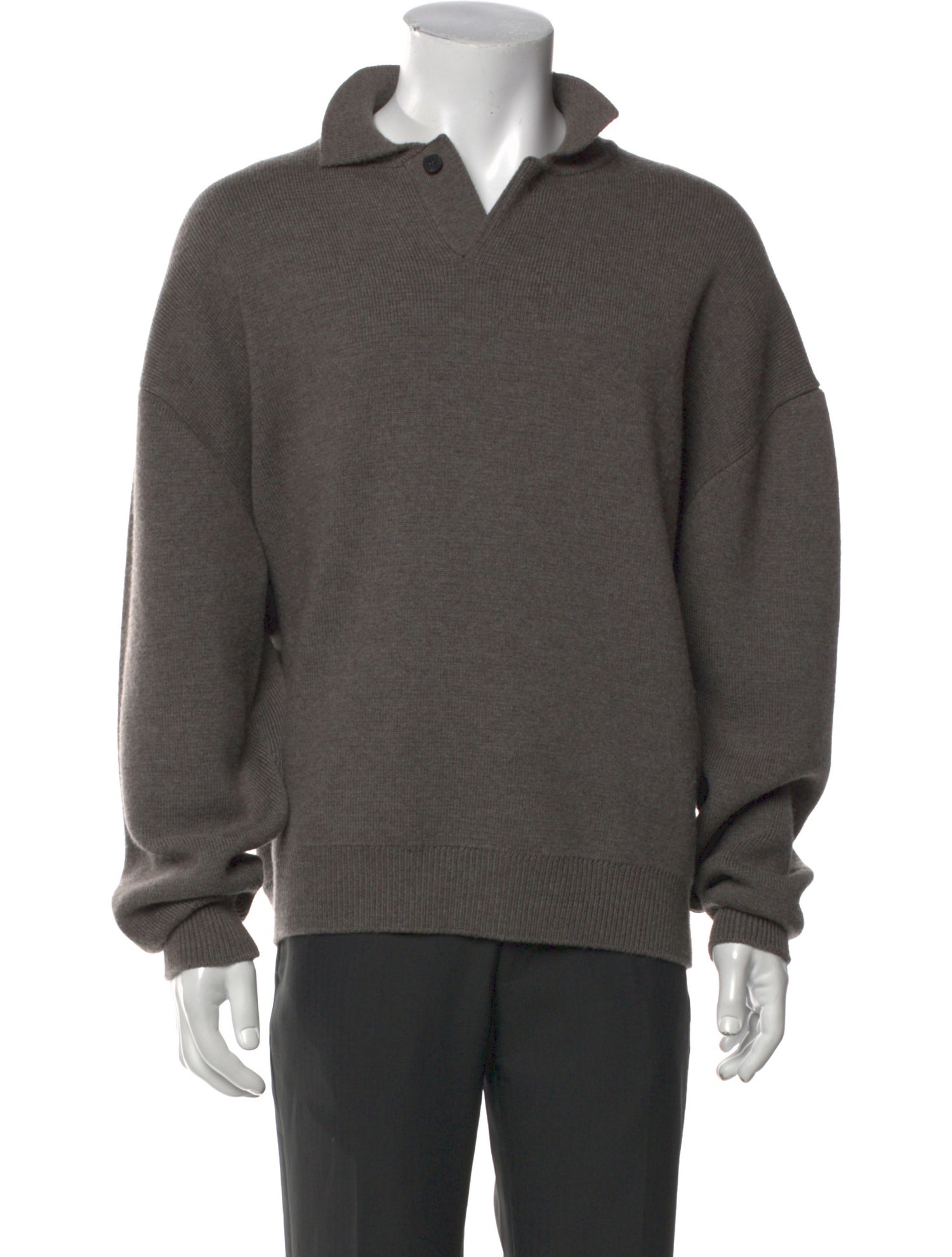 Fear Of God Virgin Wool Mock Neck Polo Sweater