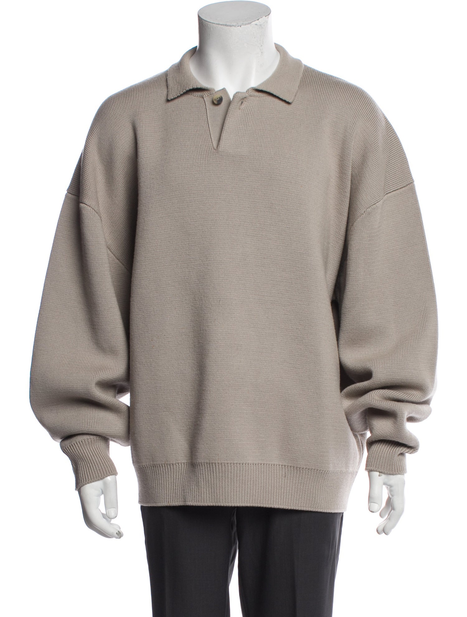 Fear Of God Virgin Wool Mock Neck Polo Sweater