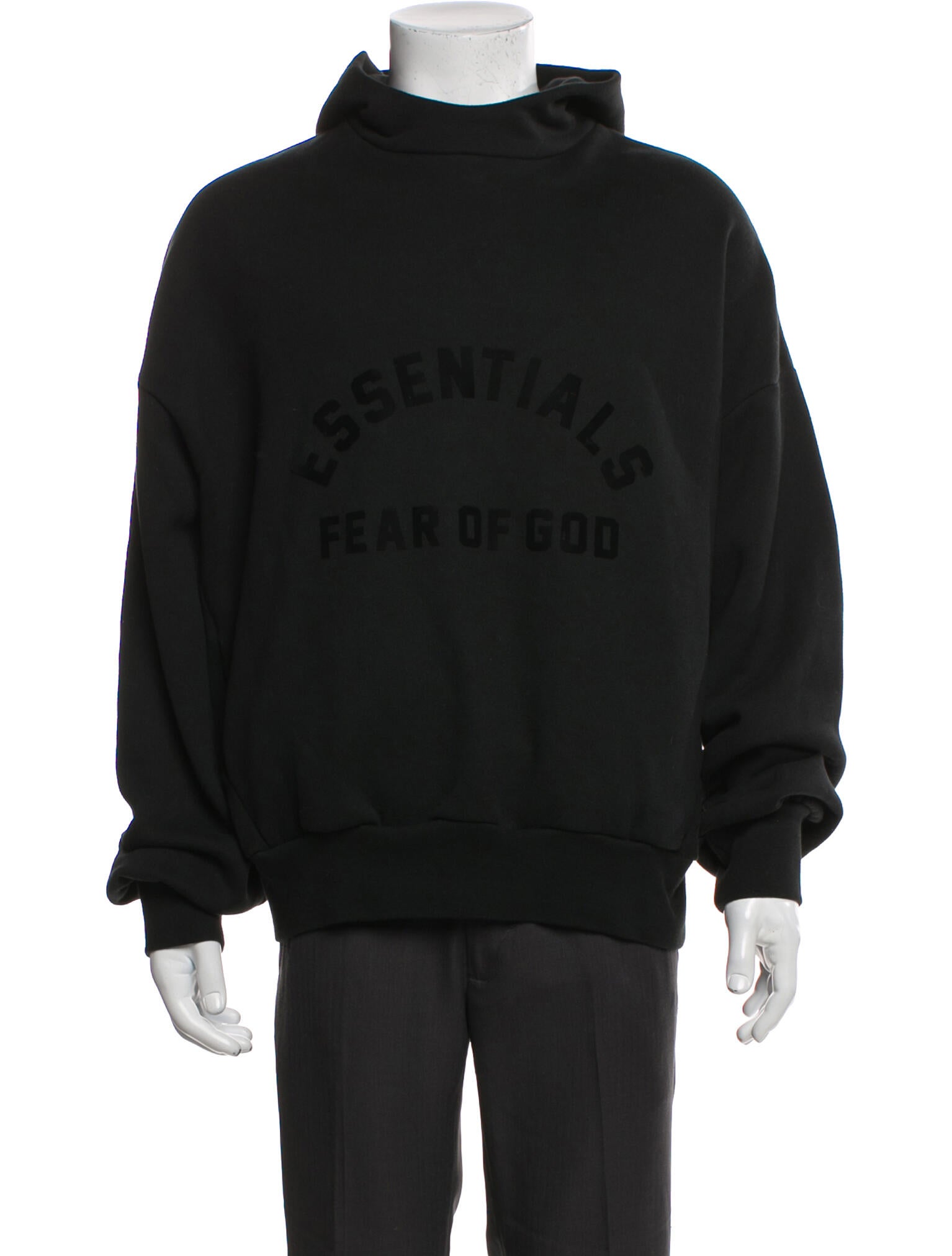 Essentials - Fear of God Graphic Print Mock Neck Hoodie