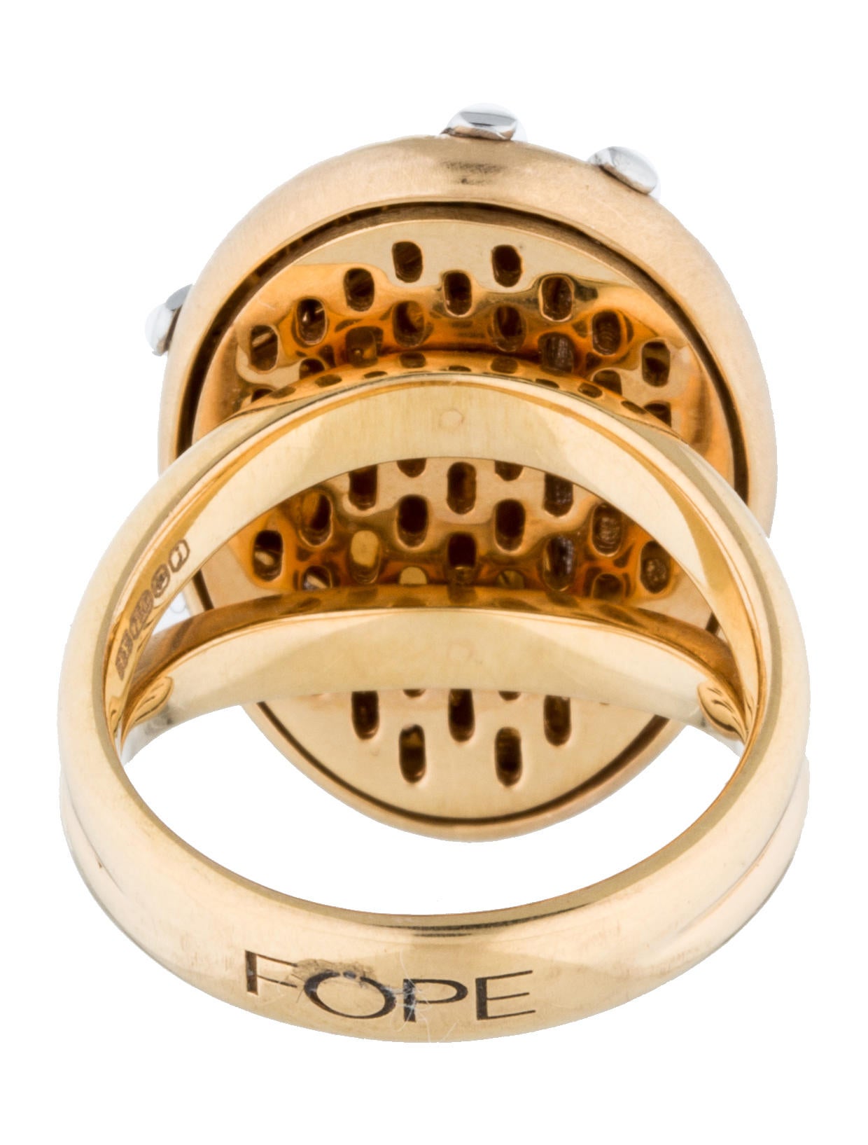 Fope 18K BiColor Diamond Oval Ring Rings FOP20035 The RealReal