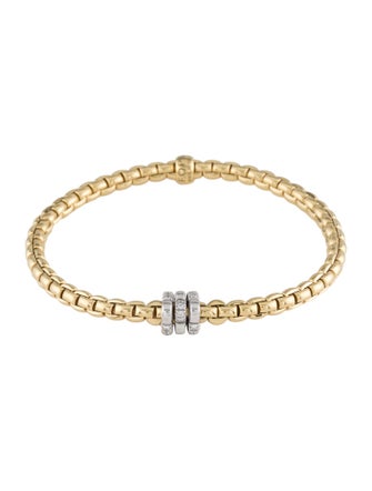Fope 18K Diamond Flex It Eka Station Bracelet