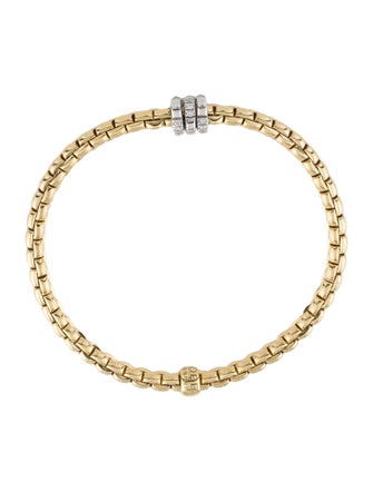 Fope 18K Diamond Flex It Eka Station Bracelet