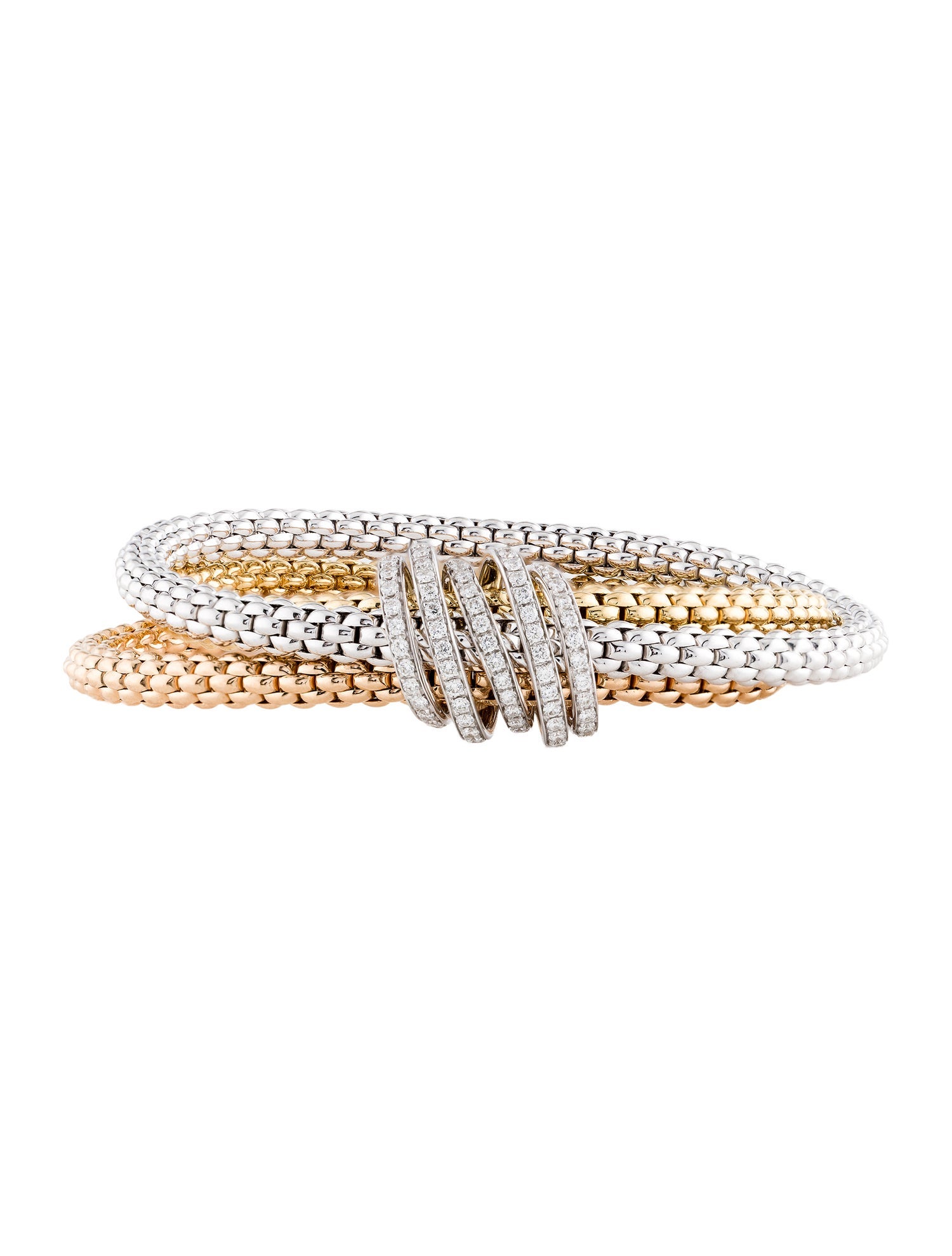 Fope 18K 1.20ctw Tricolor Solo MiaLuce Bracelet