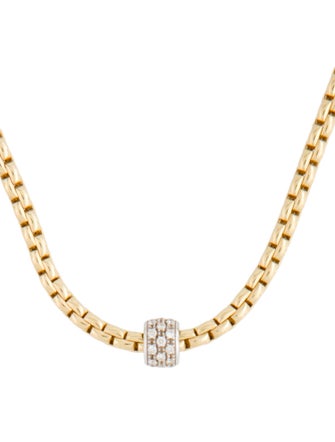 Fope 18K Diamond EKA Tiny Necklace