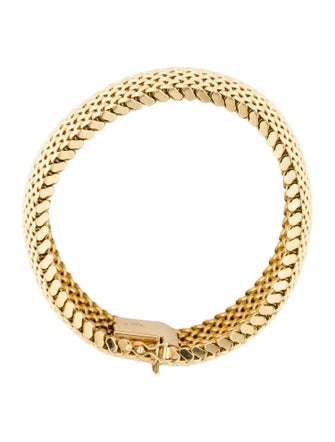 Bracelet 14K Wide Interlocking Mesh Bracelet
