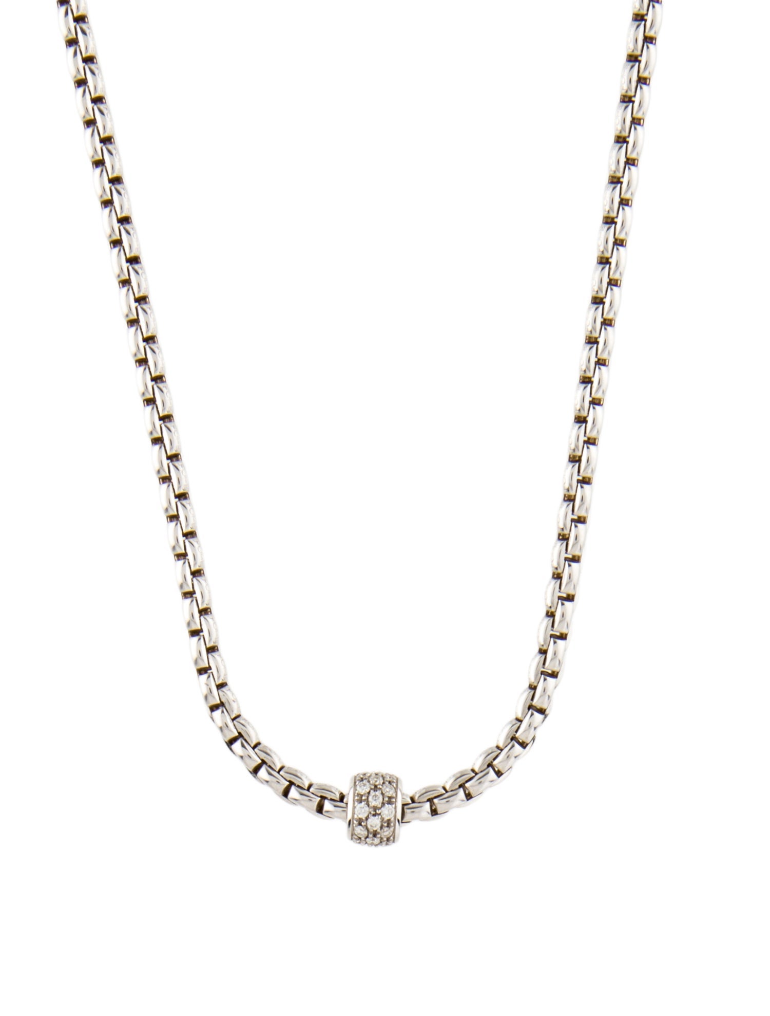 Fope 18K Diamond Slide Necklace