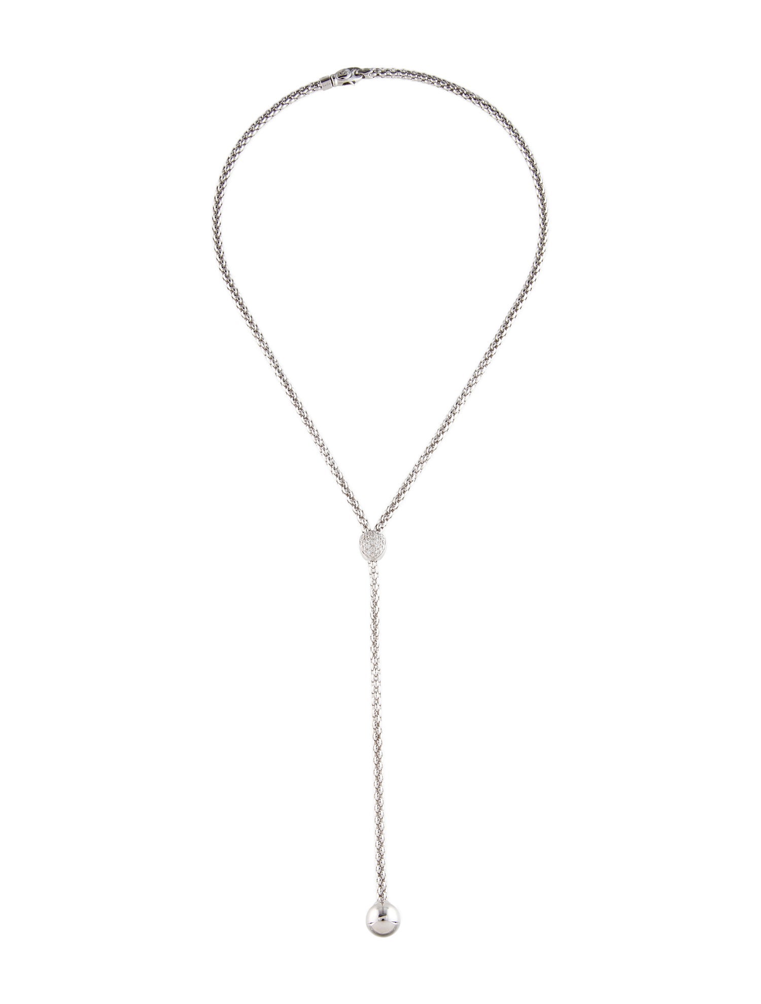 Fope 18K Diamond Adjustable Lariat Necklace