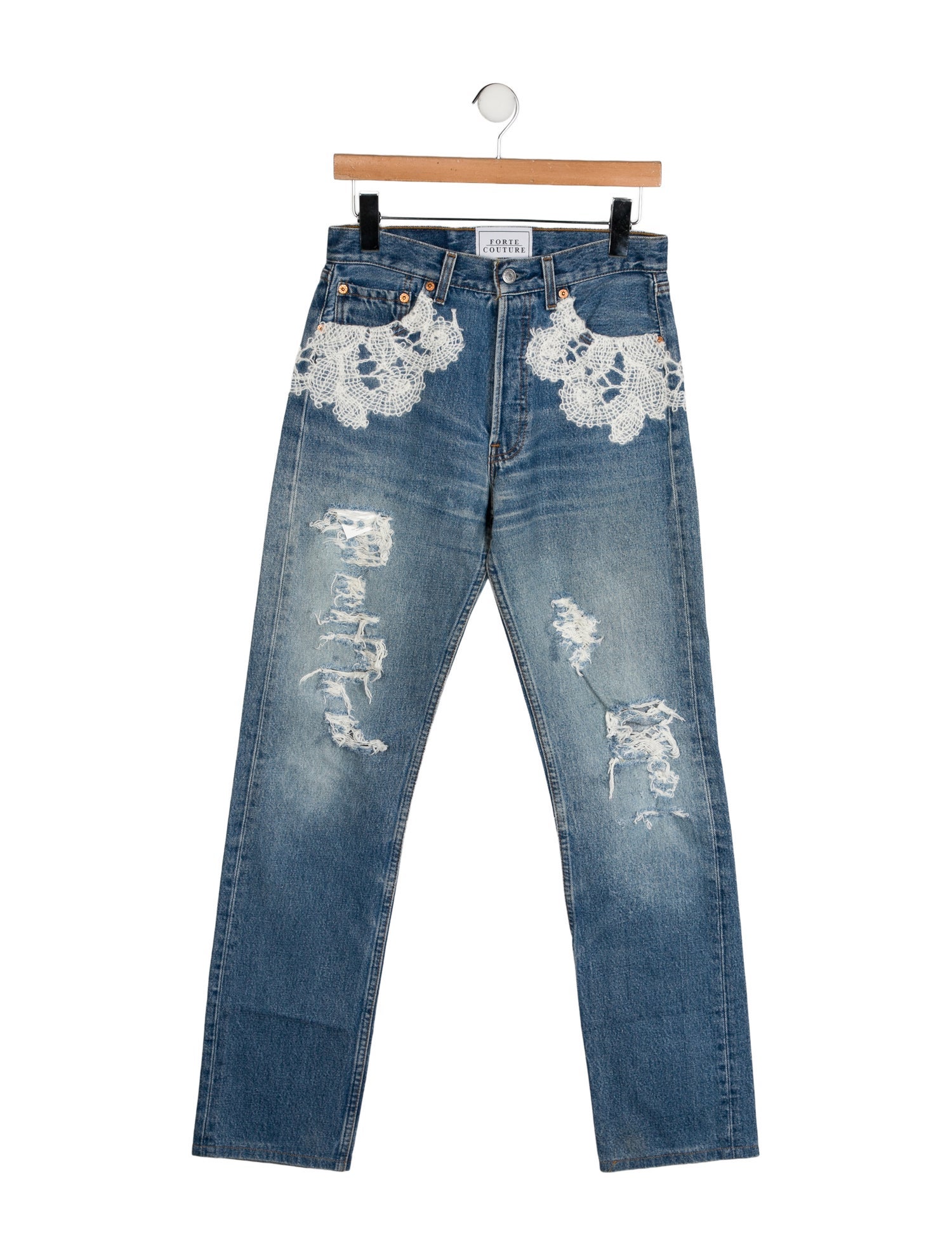 Forte Couture High-Rise Straight Leg Jeans