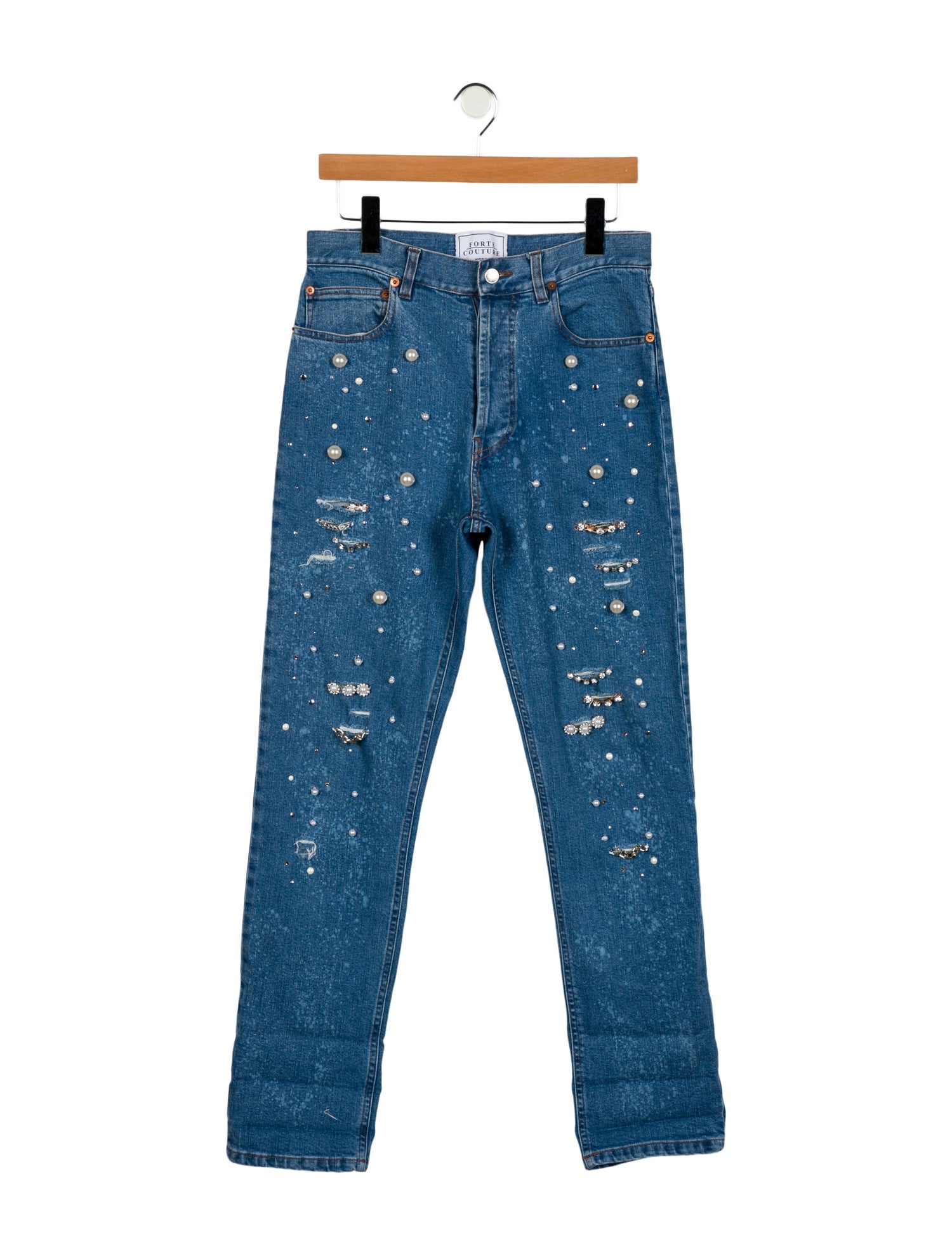 Forte Couture High-Rise Straight Leg Jeans