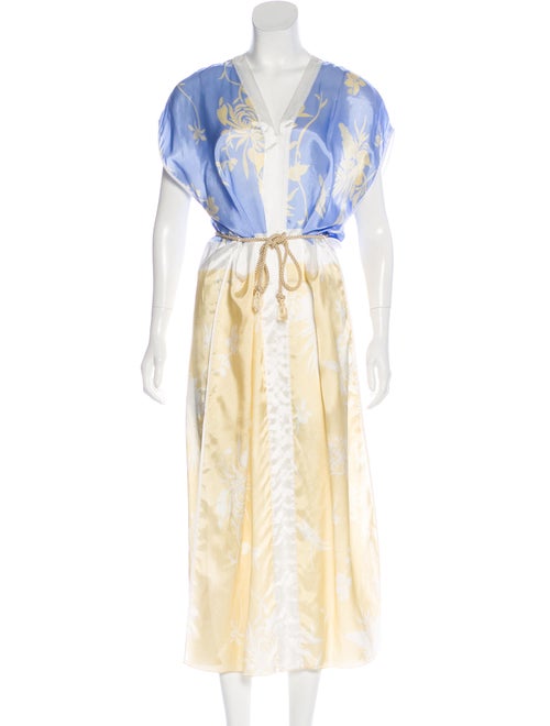 forte_forte Printed Maxi Dress blue
