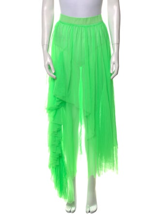 forte_forte Mesh Accents Knee-Length Skirt