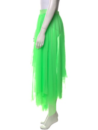 forte_forte Mesh Accents Knee-Length Skirt