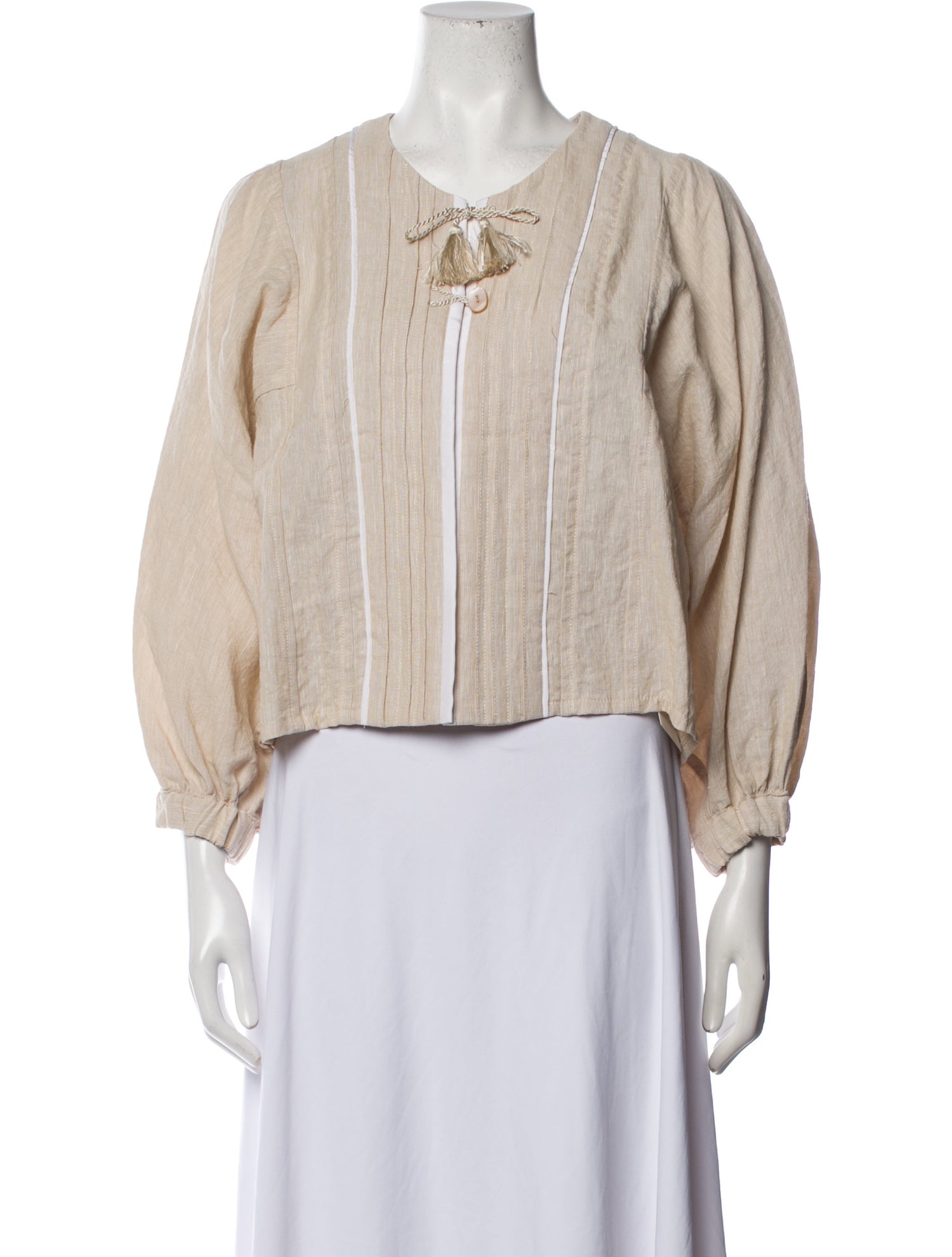 forte_forte Linen Striped Jacket w/ Tags