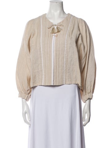 forte_forte Jackets Linen Striped Jacket M