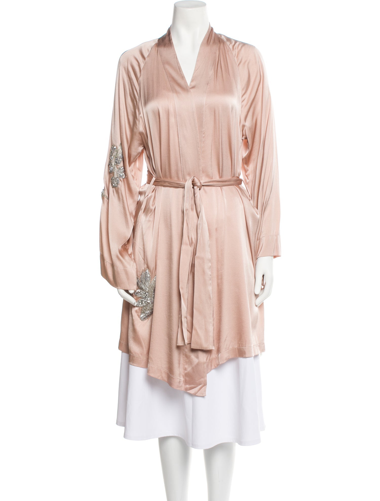 forte_forte Silk Sequin Embellishments Robe w/ Tags