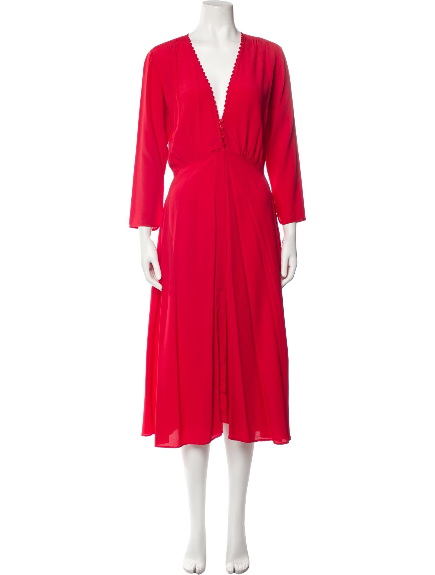 forte_forte V-Neck Long Dress