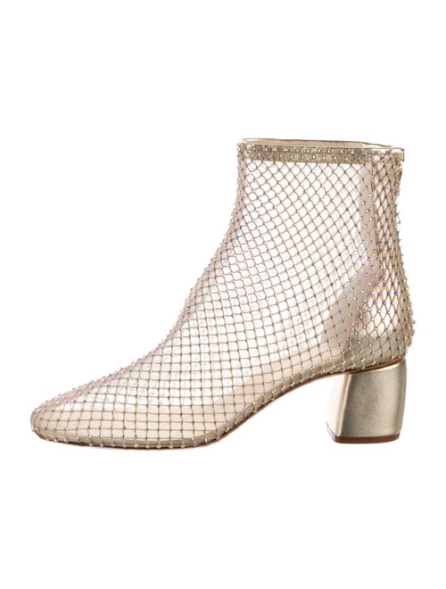 forte_forte Mesh Crystal Embellishments Boots