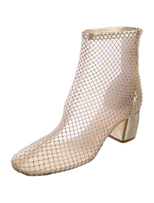 forte_forte Mesh Crystal Embellishments Boots