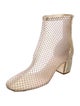 forte_forte Mesh Crystal Embellishments Boots