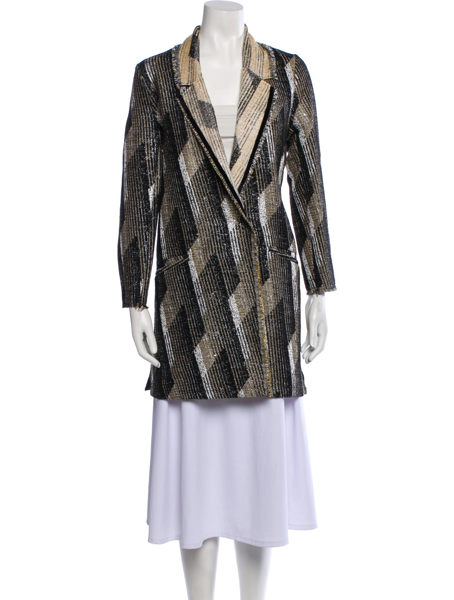 forte_forte Striped V-Neck Sweater