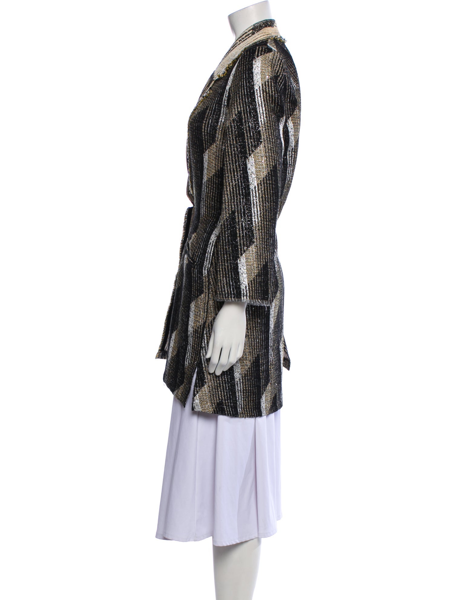 forte_forte Striped V-Neck Sweater