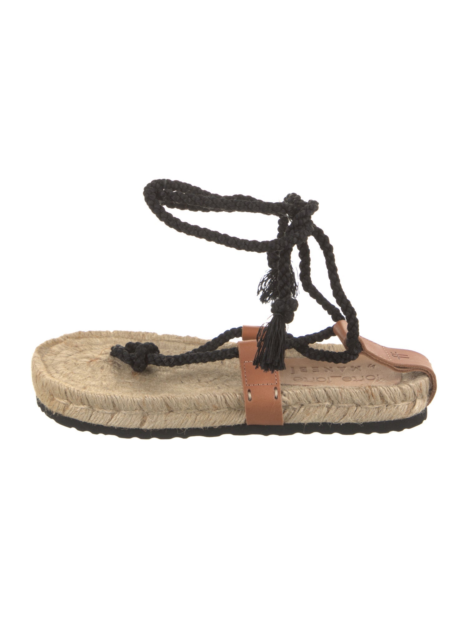 forte_forte Leather Braided Accents Espadrilles