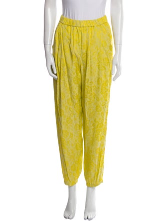 forte_forte Floral Print Pleated Accents Pajamas