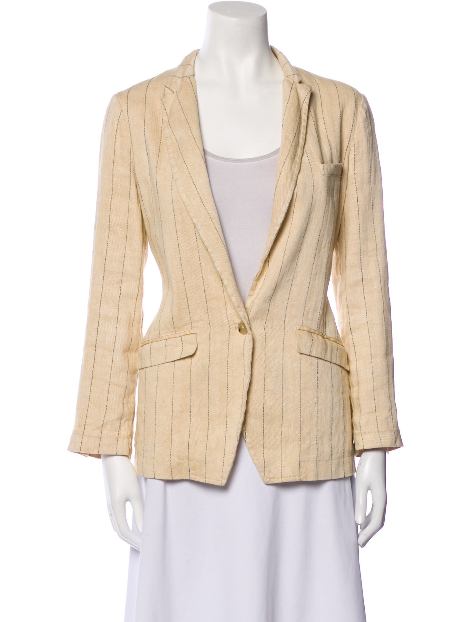 forte_forte Linen Striped Blazer
