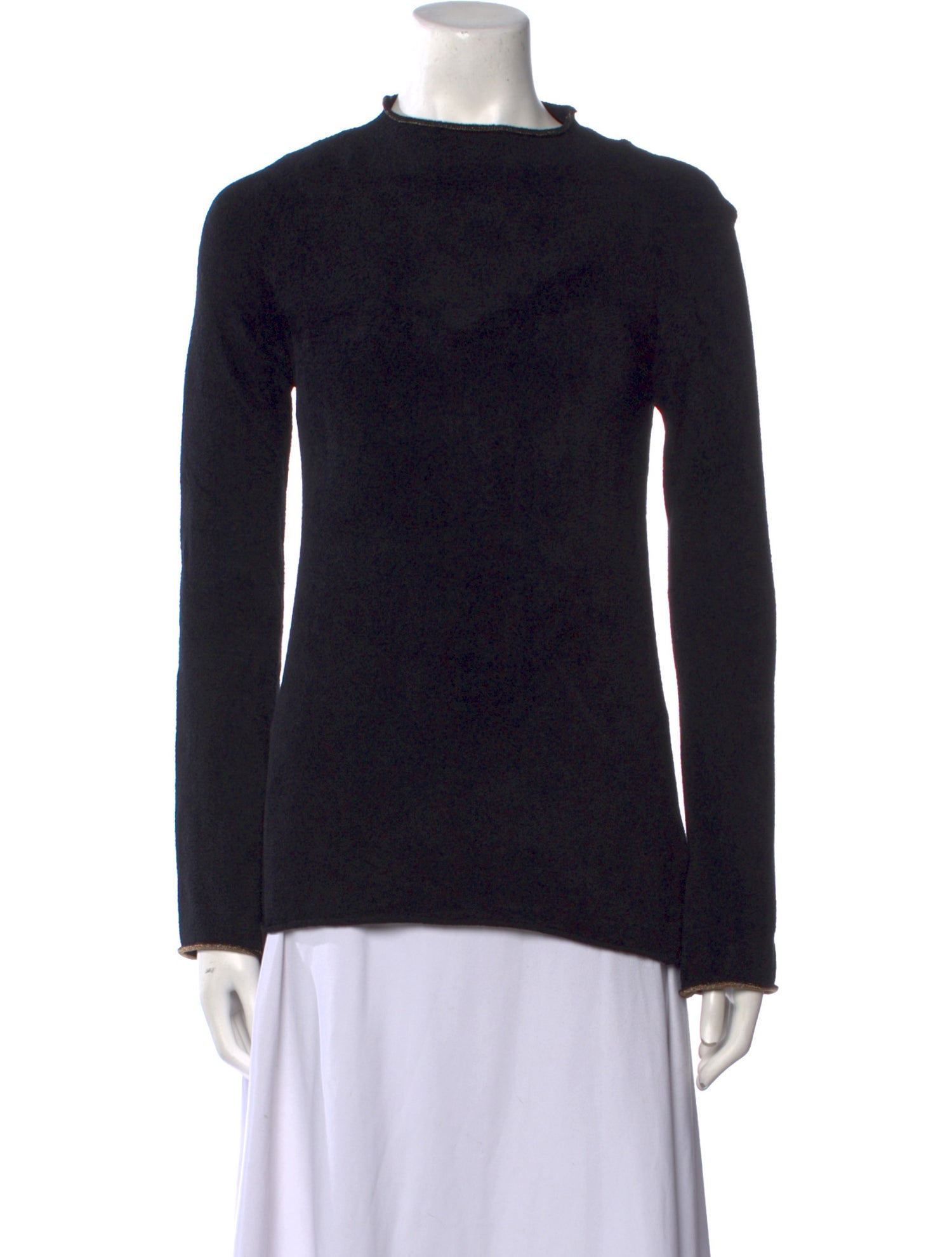 forte_forte Virgin Wool Mock Neck Sweater