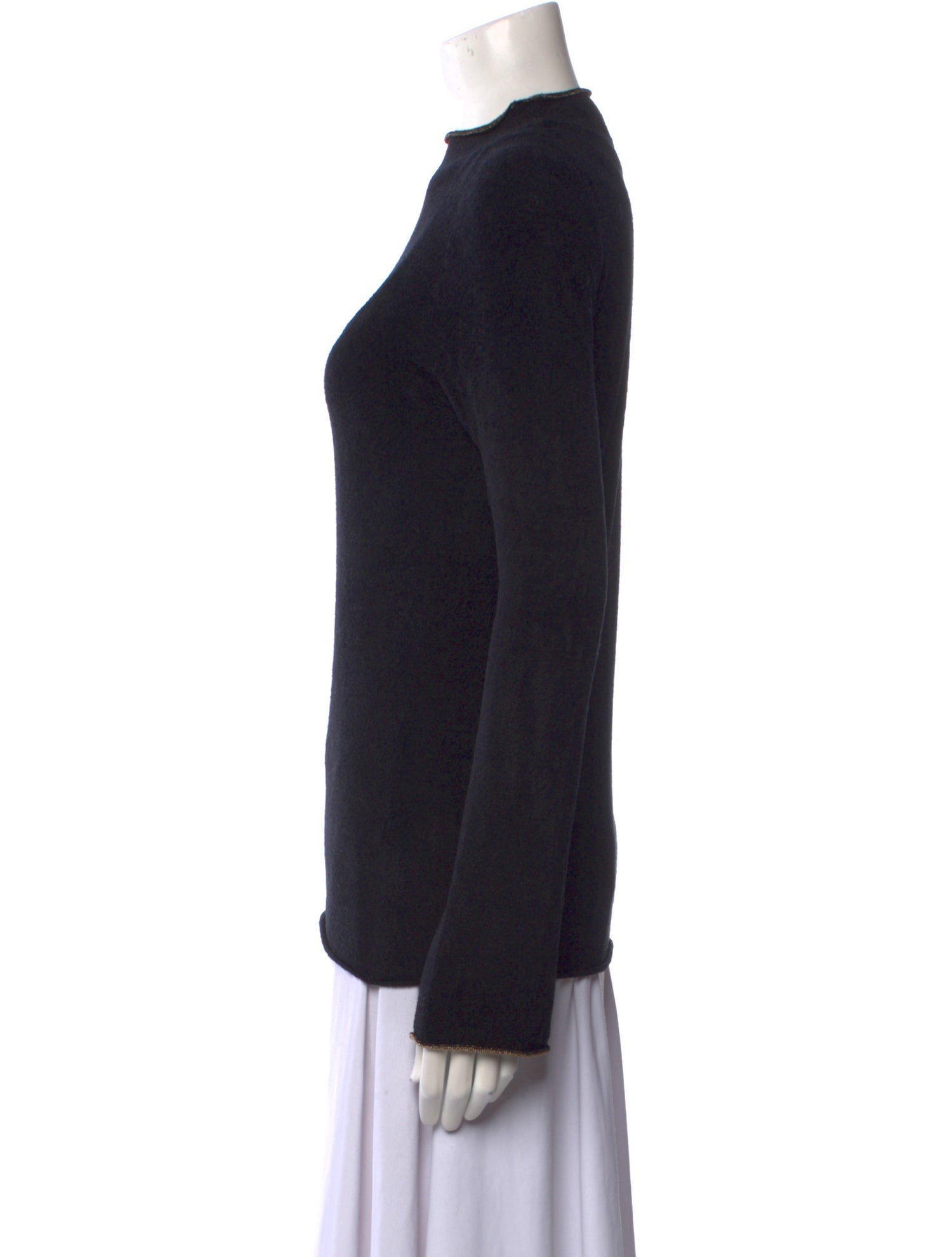 forte_forte Virgin Wool Mock Neck Sweater