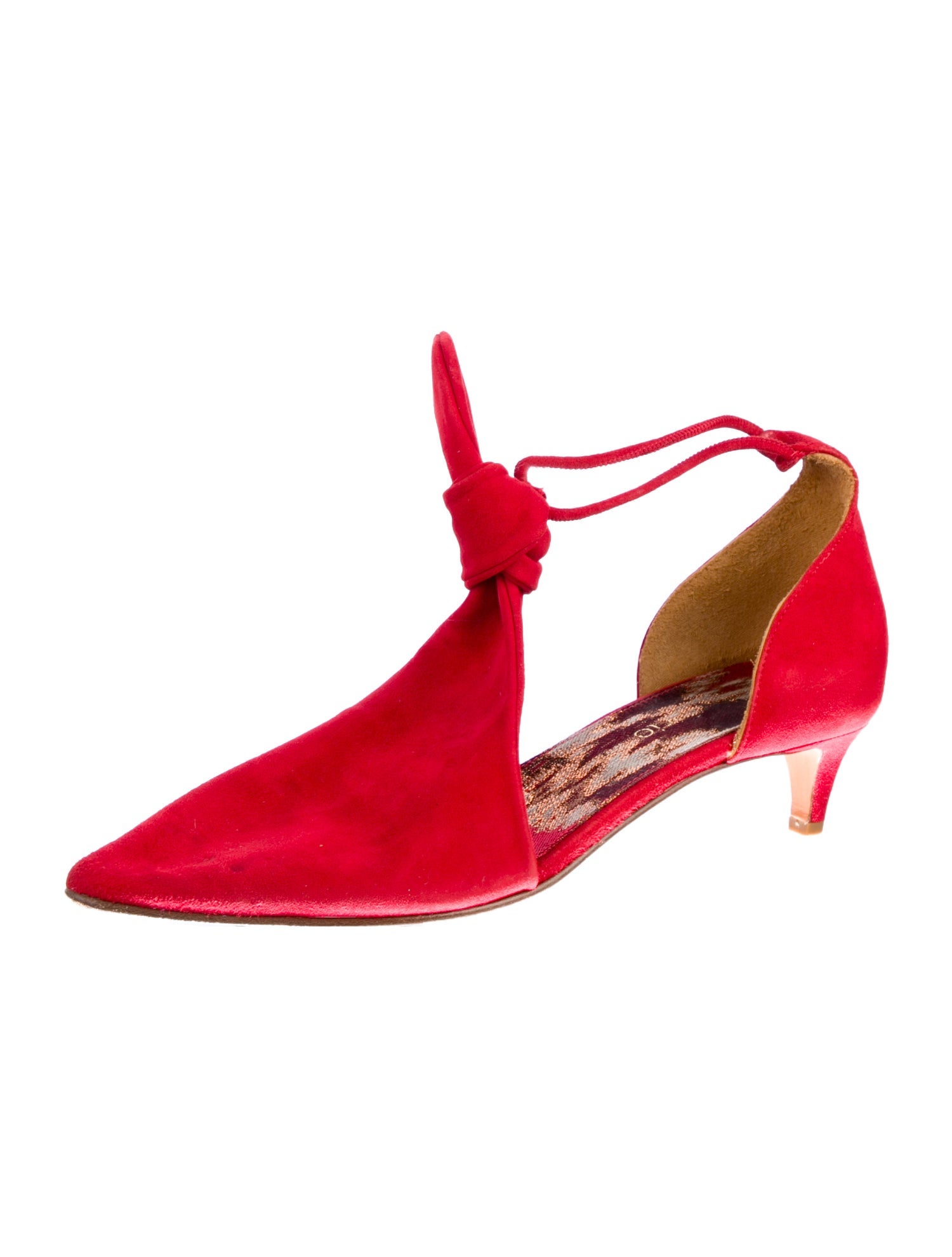 forte_forte Suede Animal Print D'Orsay Flats