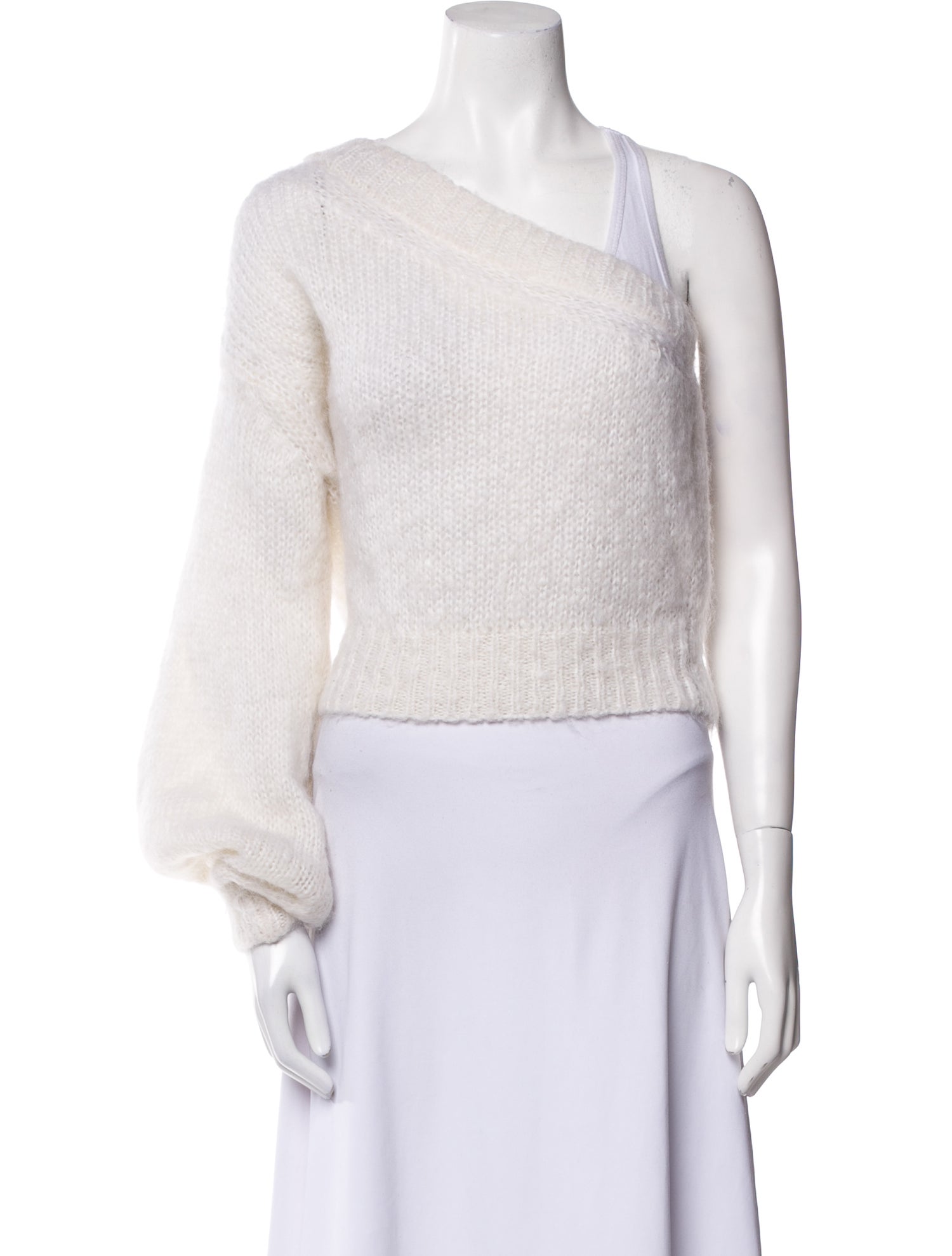 forte_forte Mohair One-Shoulder Sweater