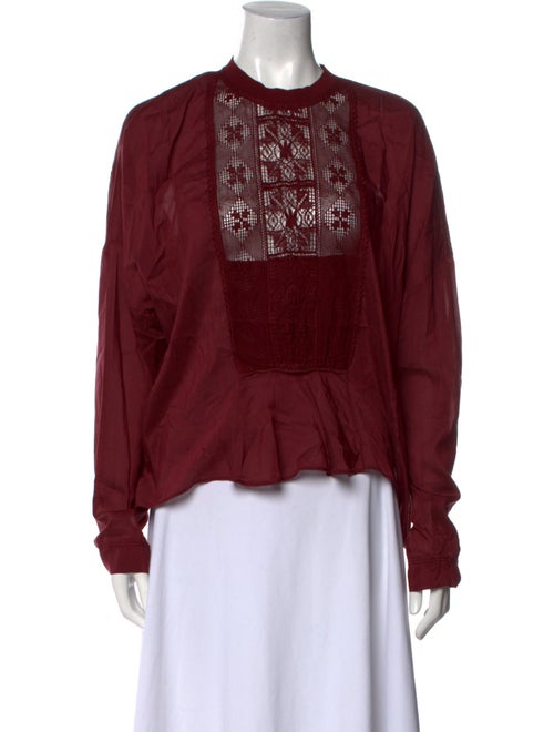 forte_forte Crew Neck Long Sleeve Blouse