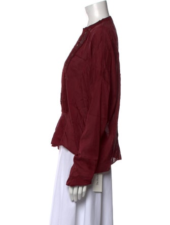 forte_forte Crew Neck Long Sleeve Blouse