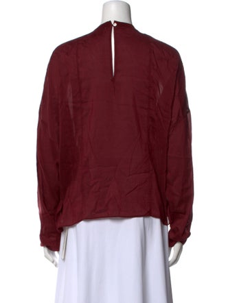 forte_forte Crew Neck Long Sleeve Blouse