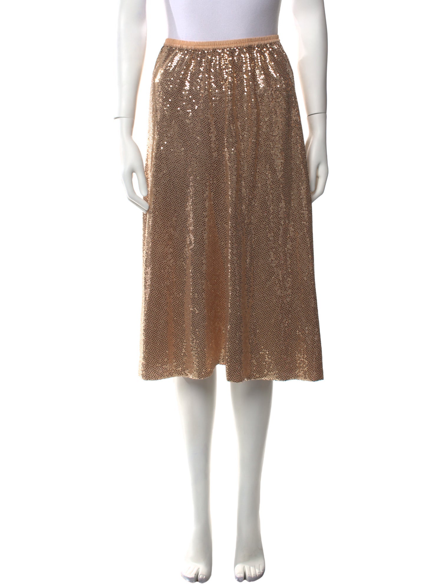 forte_forte Sequin Embellishments Knee-Length Skirt