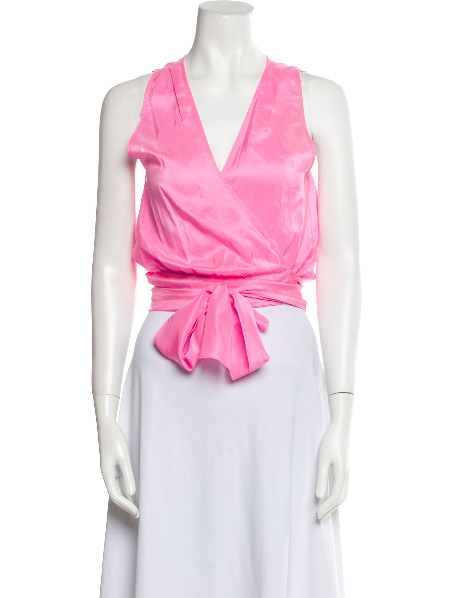 forte_forte Silk V-Neck Crop Top